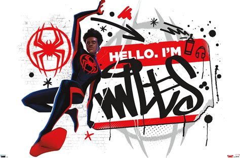 Marvel Spider Man Across The Spider Verse Hello Im Miles Wall