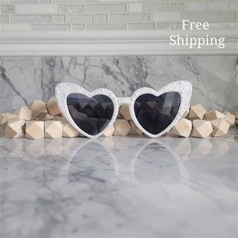 Pearl Bride Heart Sunglasses Etsy