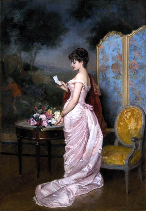 The Love Letter by Auguste Toulmouche, 1883 | Art painting, Victorian ...