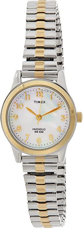 Timex Womens T2m828 Essex Avenue Two Tone Stainless Steel Expansion Band Watch