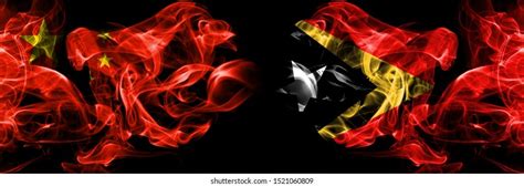 China Vs Belgium Belgian Smoke Flags Stock Photo Shutterstock