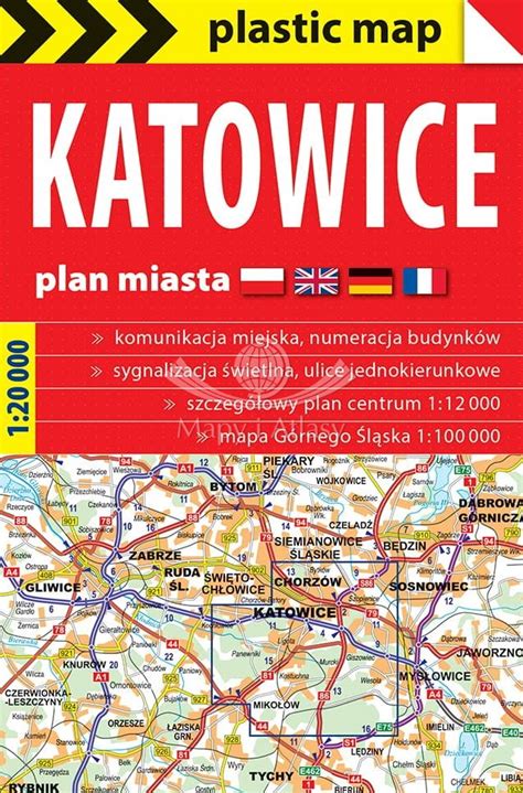 Katowice Mapa SkŁadana Samochodowa Folia