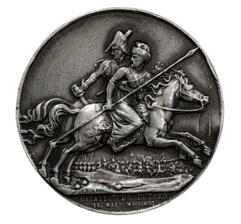 France Médaille Napoléon I Bataille de Lutzen 1813 Argent