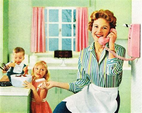 Kitchen Extension Detail From 1959 Bell Telephone Ad 50s Housewife Housewife 1950s