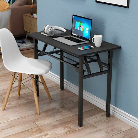 Bureau Pliant Peu Encombrant X Cm Niveaux Foldesk Plus Couleur Noir