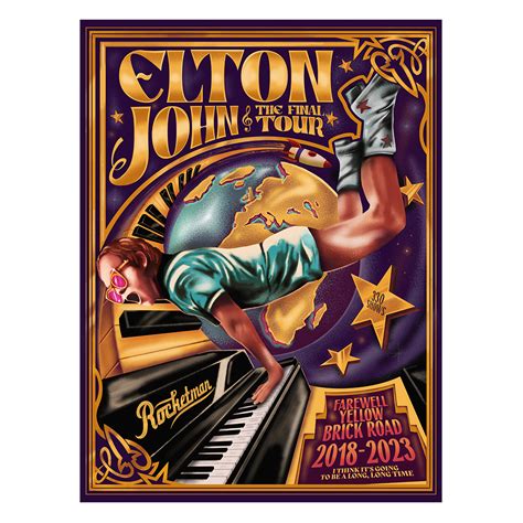 Farewell Yellow Brick Road Commemorative World Tour Print Elton John