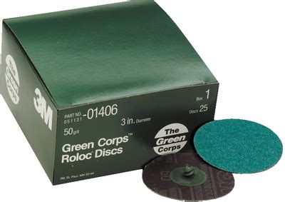 M Green Corps Roloc Discs Grit Box M M