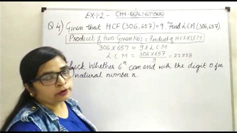 Ncert Class Th Mathematics Chapter Real Number Exercise Q No