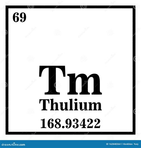 Thulium, Tm, Periodic Table Element Stock Illustration | CartoonDealer ...