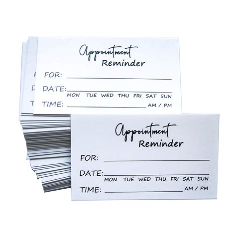 Appointment Reminder Card Template For Canva Editable Off