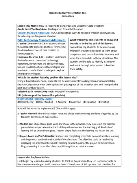 Bpt Lesson Plan Pdf Learning Project Based Learning