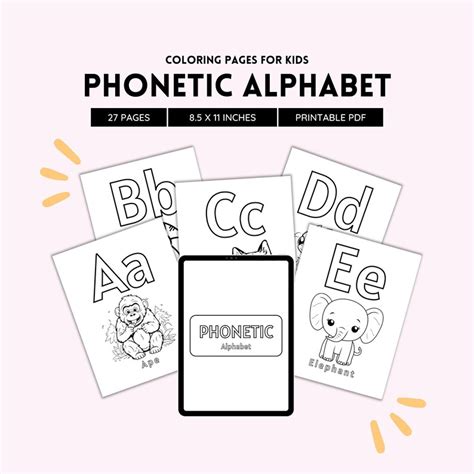Phonetic Alphabet Alphabet Learning Printable Alphabet Phonetic Print Educational Poster