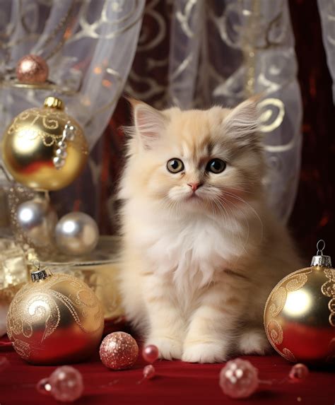 Christmas Cat Art Free Stock Photo - Public Domain Pictures