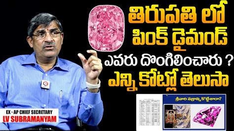 Ex AP Chief Secretary LV Subramanyam About Tirumala Pink Diamond Case