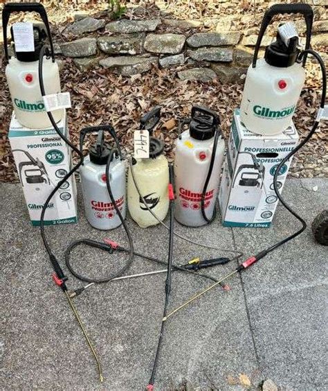 7 Sprayers 2 Gilmour Spray Doc 2 Gallon In Original Box 2 Gilmour Professional 3 Gal And 2 Gal