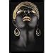 Amazon Mikayoo African Art Black And Gold Woman Oil Painting On