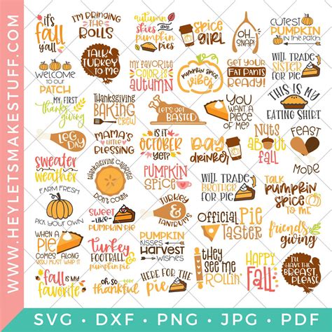 Big Fall And Thanksgiving Svg Bundle For Cricut And Silhouette