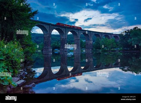 Herdecke Lake Harkortsee At River Ruhr Railway Bridge Ruhr Viadukt