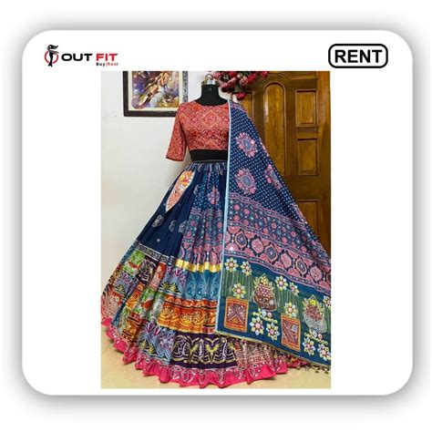rent  dazzling navratri chaniya choli  garba lehenga