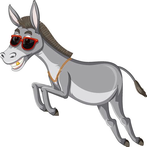 Funny Donkey Animal Cartoon Character 3304151 Vector Art At Vecteezy