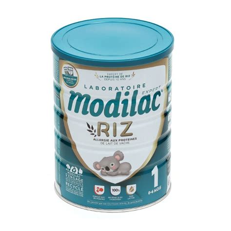 Modilac Riz 1 lait 1er âge Sans lactose APLV Bébé de 0 à 6 mois