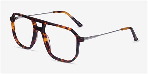 Iconic Aviator Tortoise And Silver Full Rim Eyeglasses Eyebuydirect Canada