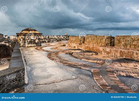 Arch Floor Pattern Inside Castillo San Felipe Del Morro Stock Photo ...