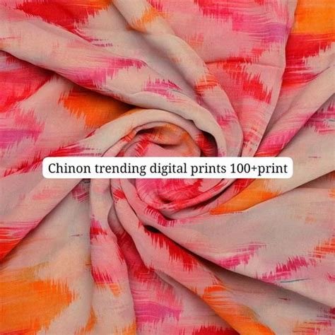 Chiffon Chinon Digital Print Fabric Multicolour At Rs Meter In Surat