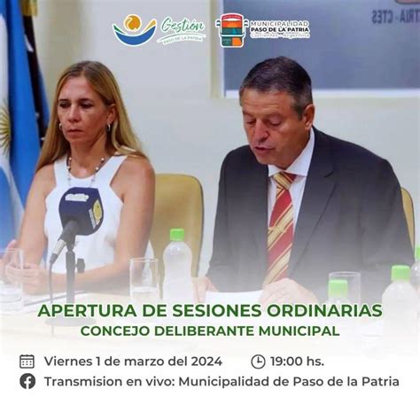 Apertura De Sesiones Ordinarias Del Concejo Deliberante Municipal