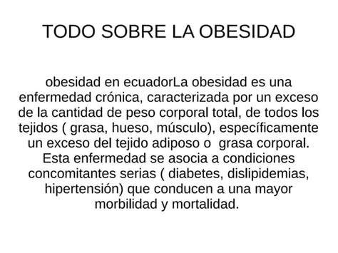 La Obesidad Ppt