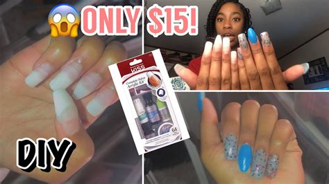 Diy Kiss Acrylic Nail Kit😱💅🏽 Beginner Friendly Youtube