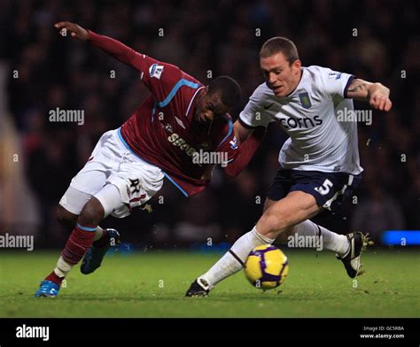 Aston Villa S Richard Dunne Right And West Ham United S Zavon Hines