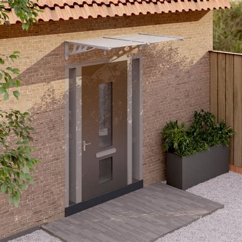 MiCasa Italia Tettoia Per Porta Grigio E Trasparente 152 5x90cm