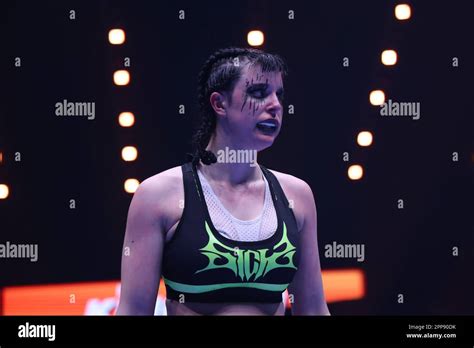 LONDON, UK - APRIL 22: Avery Pongracz battles Whitney Johns in their 140 lbs fight during the ...