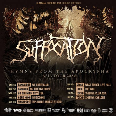 Suffocation Hymns From The Apocrypha Asia Tour Heavy Metal