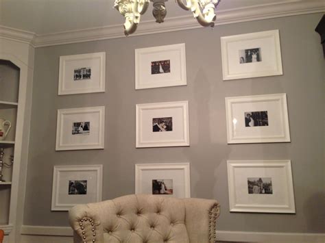 Picture wall all white frames wedding pics | Metal tree wall art ...