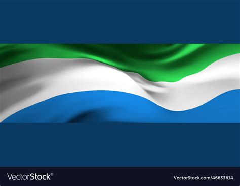 National Flag Of Sierra Leone Official Symbol Vector Image