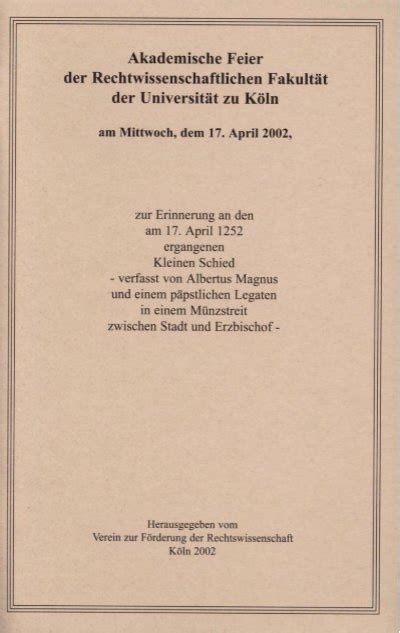 Akademische Feier Der Rechtwissenschaftlichen Fakult T Der