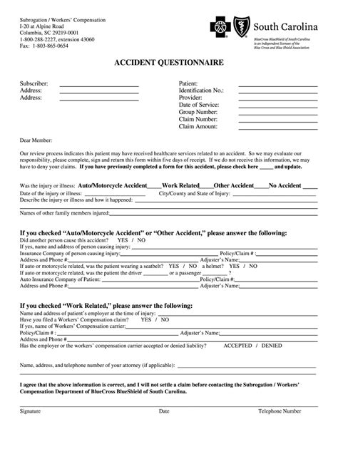 Bcbs Accident Questionnaire Template And Guide Airslate Signnow