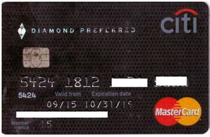 Bank Card Diamond Preferred Citi Citibank United States Of