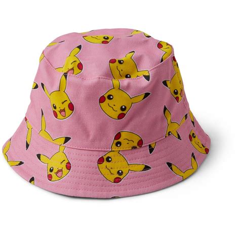 Pokemon Kids Pikachu Bucket Hat Pink Big W