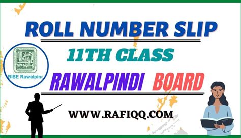 Bise Rawalpindi Board Th Class Roll Number Slip Rafiqq