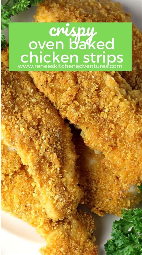 Crispy Oven Baked Chicken Strips Baked Chicken Strips Chicken Breast