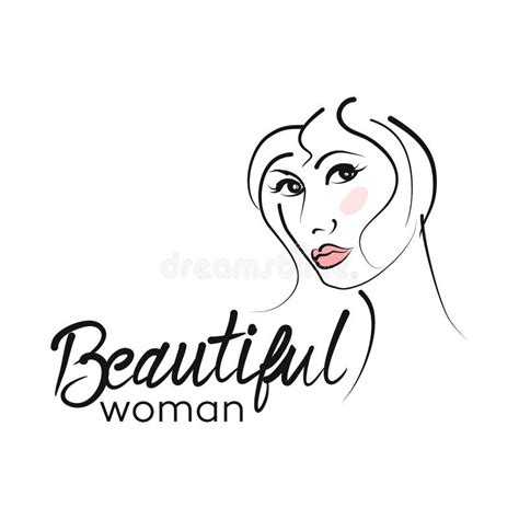 Modern Beautiful Woman Logo Vector Illustration Stock Vector