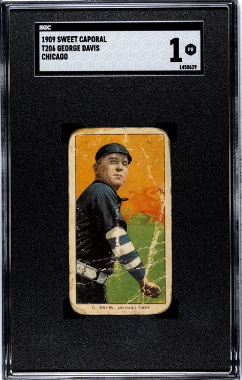 1909 T206 George Davis Chicago Sweet Caporal 150 SGC 1 EBay