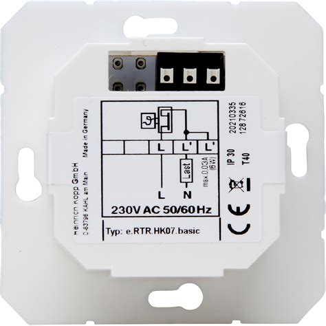 HK07 elektronisches Raumthermostat Basic Farbe reinweiß