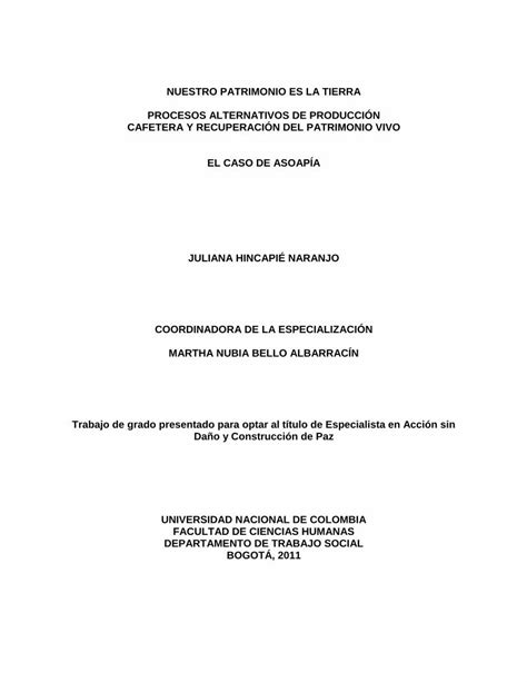 Pdf Nuestro Patrimonio Es La Tierra Procesos Alternativos De