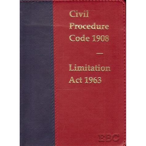 Ebcs Civil Procedure Code 1908 With Limitation Act Cpc Pocket