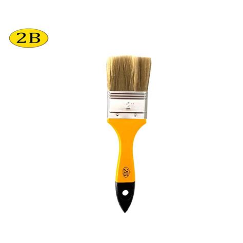 2B 2" Size Flat Paint Brush Multi-purpose Wide Wall Art Shed Fence Floor House Paint Brushes ...