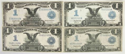 Four 1899 Silver Certificate $1 Bills | Cottone Auctions